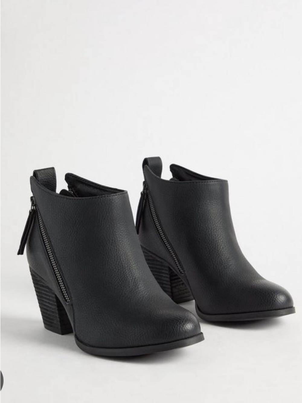 Torrid Side Zippered Brown Boots Booties 7 1/2 WW